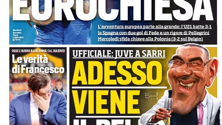 Prima Pagina, Corriere dello Sport: “Adesso viene il bello. EuroChiesa. Le verità di Francesco” 
