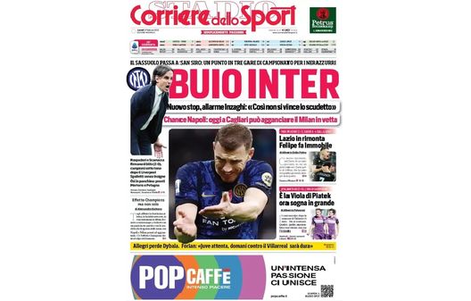 Prima Pagina, Corriere dello Sport: “Buio Inter, nuovo stop. Allarme Inzaghi…” Prima Pagina