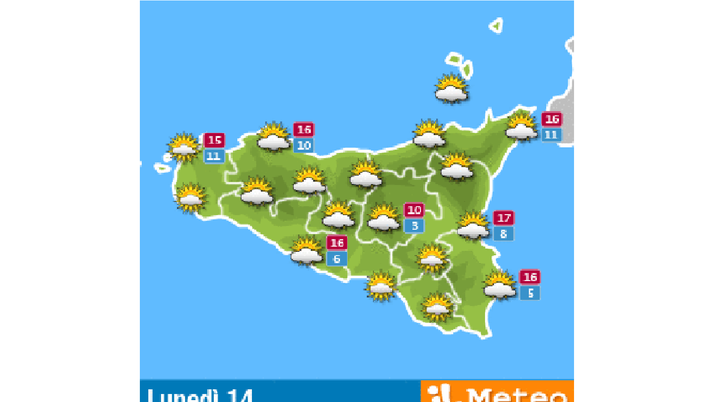 Meteo Palermo, nubi sparse e coperto: le previsioni di lunedì 14 febbraio 2022  Palermo