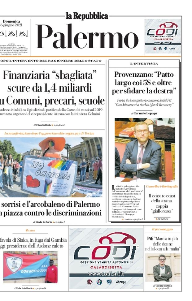 Prima Pagina, La Repubblica-Palermo: “Finanziaria ‘sbagliata’, scure da 1,4 miliardi” 