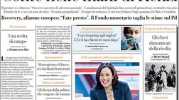 Prima Pagina, La Repubblica: “Governo in crisi: Conte nelle mani di Renzi. Recovery, allarme europeo”