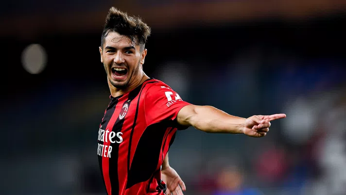 Brahim Diaz, trequartista rossonero, esulta dopo il gol messo a segno durante Sampdoria-Milan | Serie A News (Getty Images)