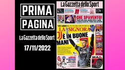 Prima pagina Gazzetta dello Sport: Juve su Vicario. Tonali, che spavento!