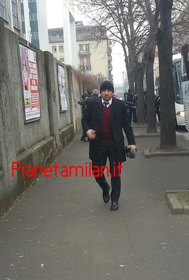  L'arrivo di Brocchi prima di Inter-Milan Primavera 