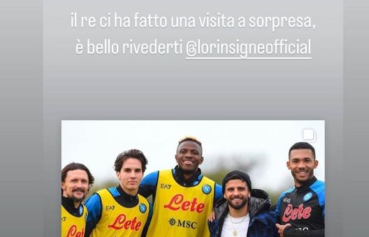 FOTO Osimhen riaccoglie Insigne: “Il re ci ha fatto una visita a sorpresa”- immagine 2