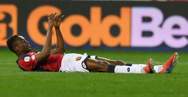 PARMA, ITALY - MARCH 09: Chritian Kouame of Genoa CFC reacts during the Serie A match between Parma Calcio and Genoa CFC at Stadio Ennio Tardini on March 9, 2019 in Parma, Italy. (Photo by Alessandro Sabattini/Getty Images) 