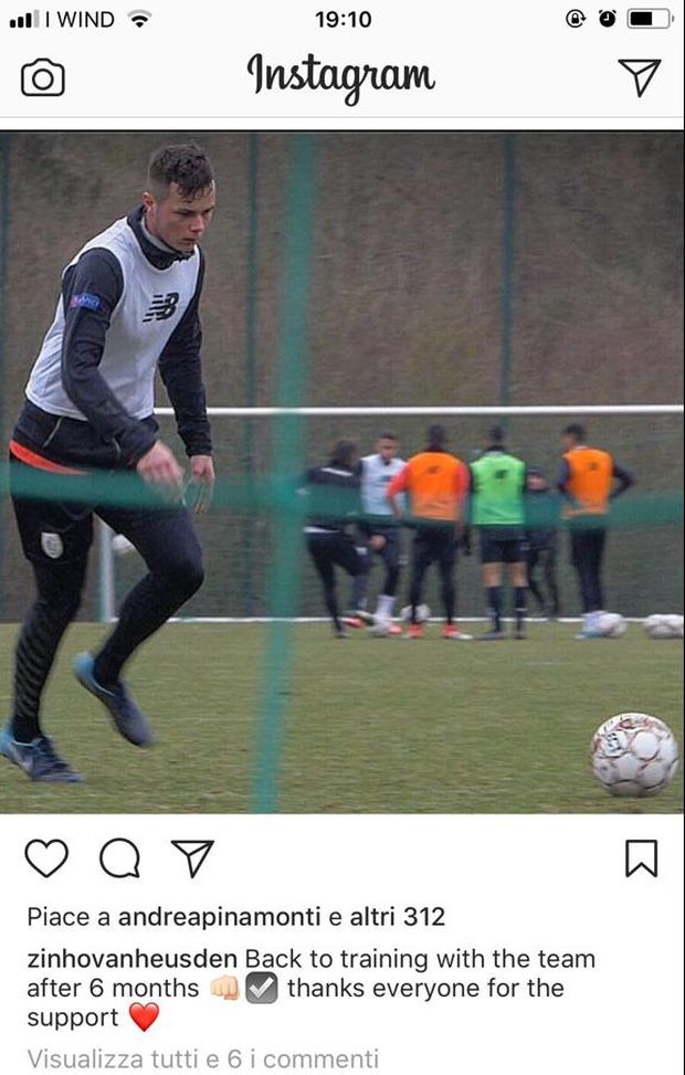 SOCIAL – Vanheusden torna ad allenarsi con la squadra, Pinamonti esulta con il belga