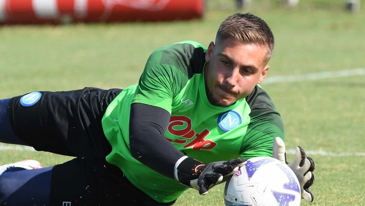 NAPLES, ITALY - OCTOBER 14: Davide Marfella of Napoli during a training session on October 14, 2022 in Naples, Italy. (Photo by SSC NAPOLI/SSC NAPOLI via Getty Images) Marfella