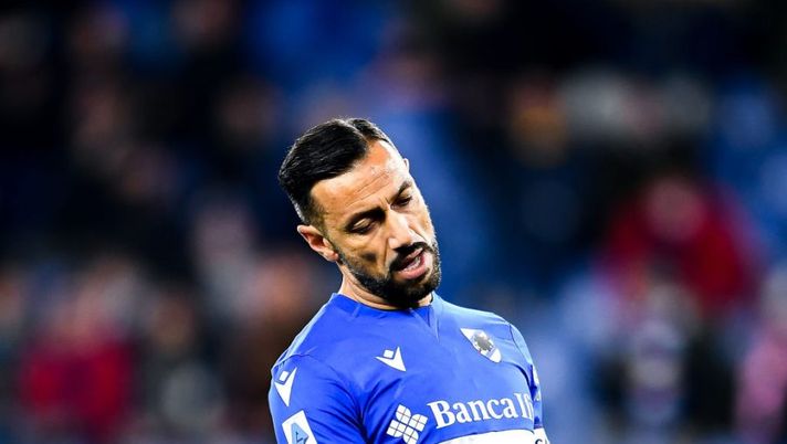 GENOA, ITALY - DECEMBER 19: Fabio Quagliarella of Sampdoria reacts with disappointment during the Serie A match between UC Sampdoria and Venezia FC at Stadio Luigi Ferraris on December 19, 2021 in Genoa, Italy. (Photo by Getty Images) Sampdoria, occhio ai rigori: chi può tirare se Quagliarella non è in campo - immagine 1