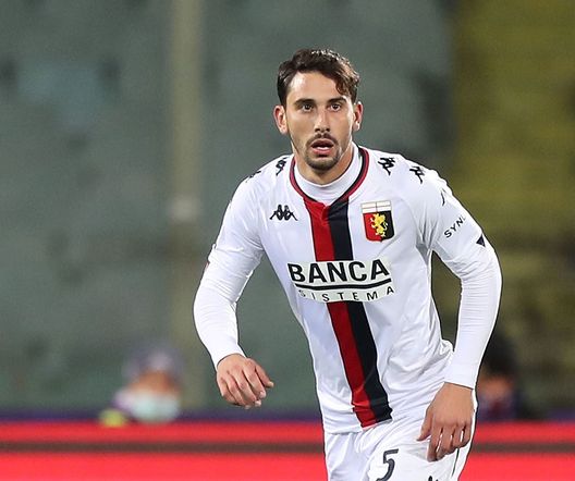 FLORENCE, ITALY - DECEMBER 07: Edoardo Goldaniga of Genoa CFC in action during the Serie A match between ACF Fiorentina and Genoa CFC at Stadio Artemio Franchi on December 7, 2020 in Florence, Italy.  (Photo by Gabriele Maltinti/Getty Images) 