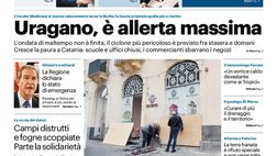 Prima Pagina, Giornale di Sicilia: “Uragano, è allerta massima”