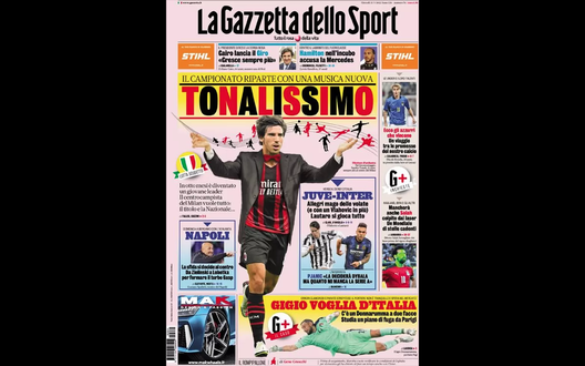 Prima Pagina, La Gazzetta dello Sport: “Tonalissimo. Donnarumma voglia d’Italia” Prima Pagina