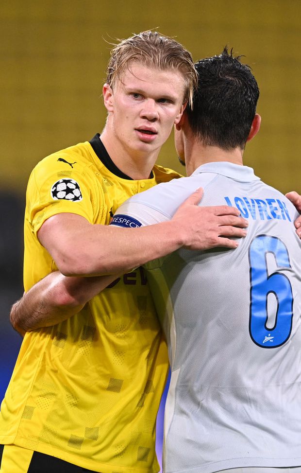 Erling Haaland e Dejan Lovren in Borussia Dortmund-Zenit (Photo by Lukas Schulze/Getty Images) Erling Haaland e Dejan Lovren in Borussia Dortmund-Zenit (Photo by Lukas Schulze/Getty Images)
