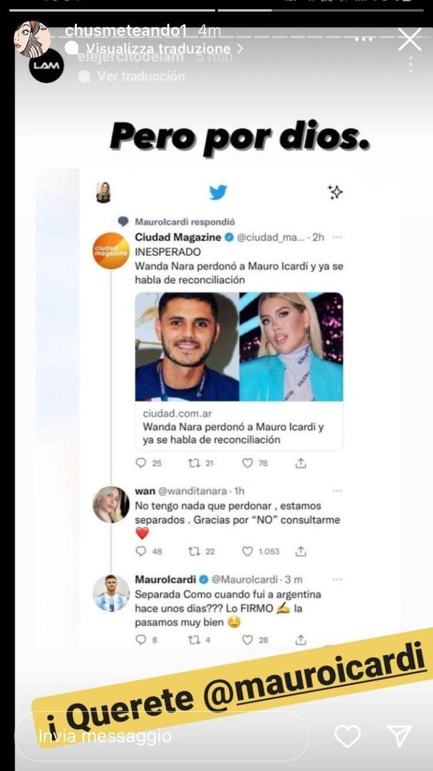 Wanda-Icardi, clamorosa lite social: “Sono separata” – “Ah si? Come quando sono stato….”- immagine 2
