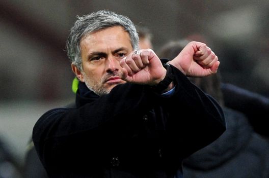 Inter Milan's Portuguese coach Jose Mourinho gestures during their Serie A football match Inter Milan vs Sampdoria at San Siro Stadium in Milan on February 20, 2010. AFP PHOTO / GIUSEPPE CACACE (Photo credit should read GIUSEPPE CACACE/AFP/Getty Images) Inter Milan's Portuguese coach Jose Mourinho gestures during their Serie A football match Inter Milan vs Sampdoria at San Siro Stadium in Milan on February 20, 2010. AFP PHOTO / GIUSEPPE CACACE (Photo credit should read GIUSEPPE CACACE/AFP/Getty Images)