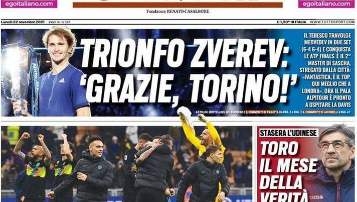 Prima Pagina, Tuttosport: “Inter spaccaNapoli, Juve credici!” Prima Pagina, Tuttosport: “Inter spaccaNapoli, Juve credici!”