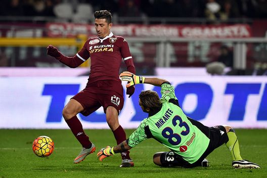 Vives, in occasione del gol contro il Bologna Vives, in occasione del gol contro il Bologna
