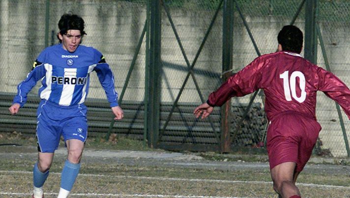 MONOTPOLI, ITALY - FEBRUARY 18: (L) Diego Armando Maradona jr plays in a Soccer Tournament for the Young on February 18, 2003 in Montopoli, Italy. (Photo by Salvatore Laporta/Getty Images). MONOTPOLI, ITALY - FEBRUARY 18: (L) Diego Armando Maradona jr plays in a Soccer Tournament for the Young on February 18, 2003 in Montopoli, Italy. (Photo by Salvatore Laporta/Getty Images).