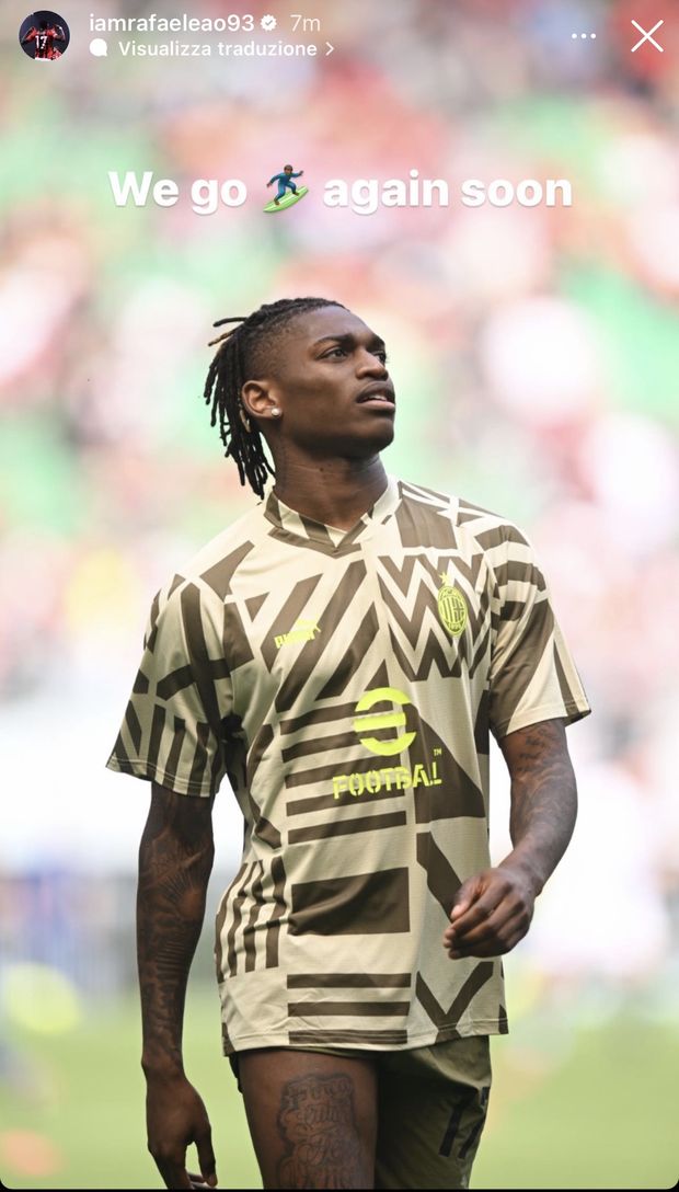 Milan, quando rientrerà Leao? Il portoghese lo scrive su Instagram- immagine 2