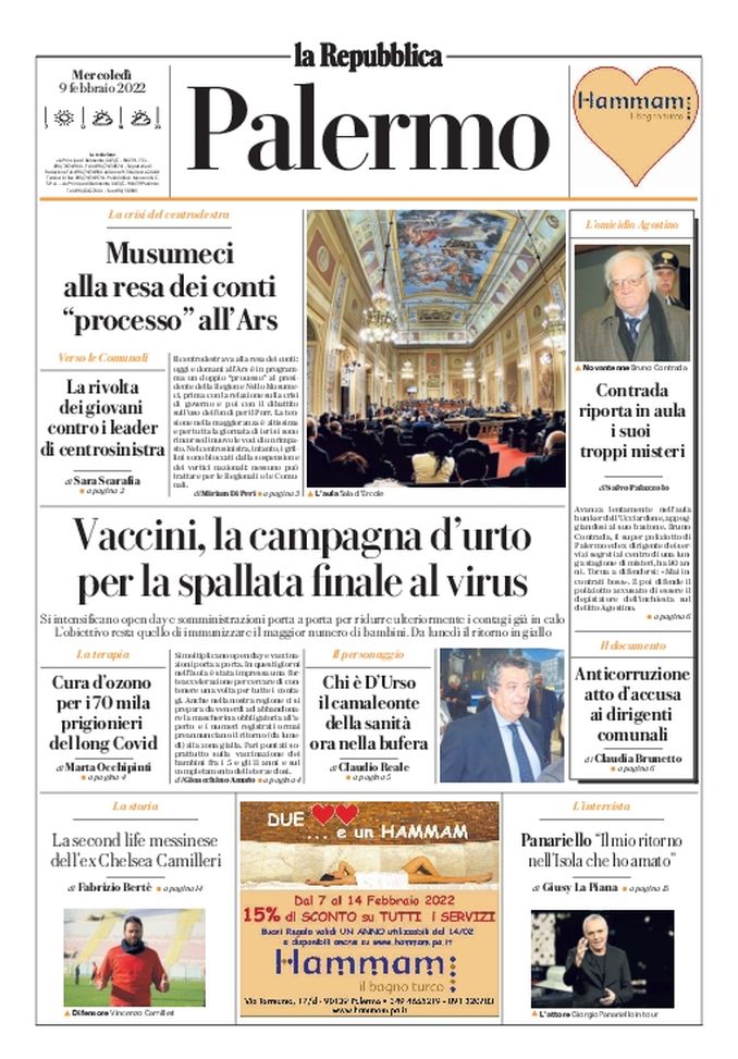 Prima Pagina, La Repubblica-Palermo: “Musumeci alla resa dei conti”  Prima Pagina, La Repubblica-Palermo: “Musumeci alla resa dei conti” - immagine 1