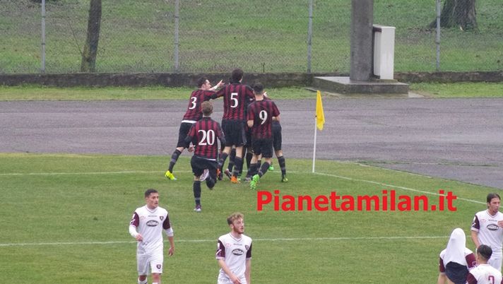 L'esultanza del Milan Primavera (Credits: Pianetamilan.it)