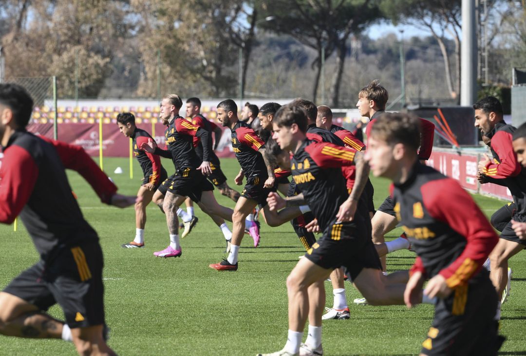 Roma, la rifinitura alla vigilia della gara con il Feyenoord – FOTOGALLERY - immagine 26