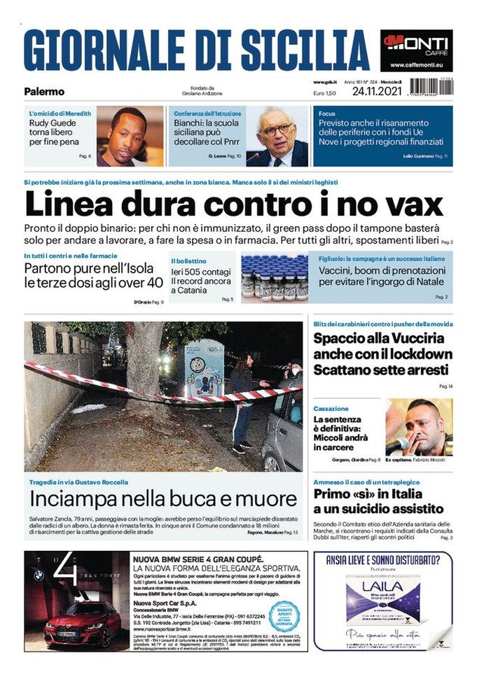 Prima Pagina, Giornale di Sicilia: “Sentenza definitiva, Miccoli andrà in carcere” Prima Pagina, Giornale di Sicilia: “Sentenza definitiva, Miccoli andrà in carcere”