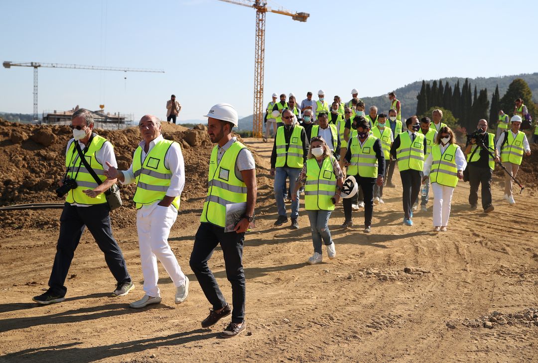 7 Agosto 2021 Bagno a Ripoli, cantiere Viola Park, visita della strampa. 