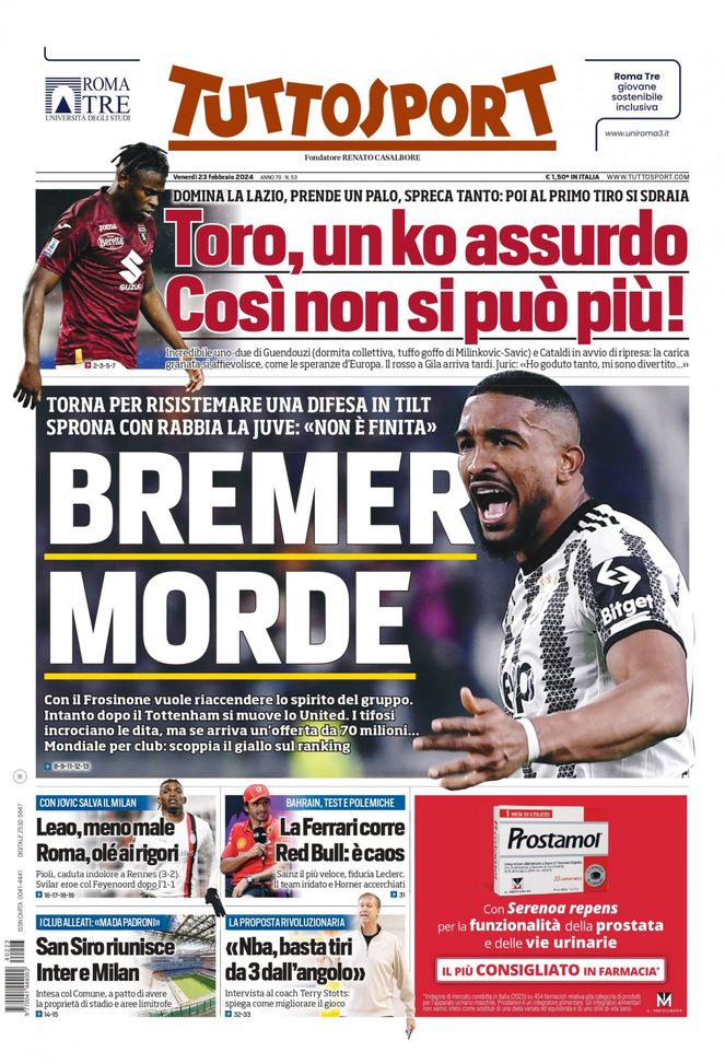 EDICOLA TS / San Siro riunisce Inter e Milan, i club alleati “Ma da padroni” EDICOLA TS / San Siro riunisce Inter e Milan, i club alleati “Ma da padroni” - immagine 1