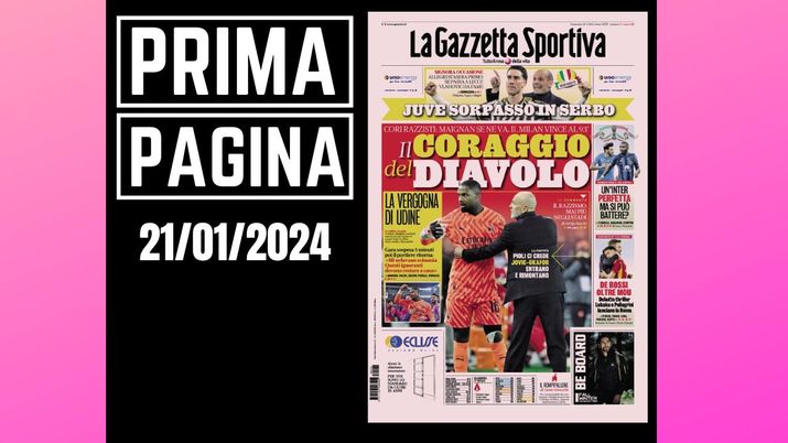 Prima pagina Gazzetta dello Sport: cori razzisti, Maignan se ne va