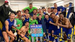 Gioia Verona: la festa dello spogliatoio gialloblù