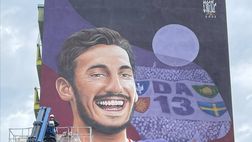 VIDEO – Murale Astori, l’artista: “Non avrei mai voluto, ma bello celebrare Davide”