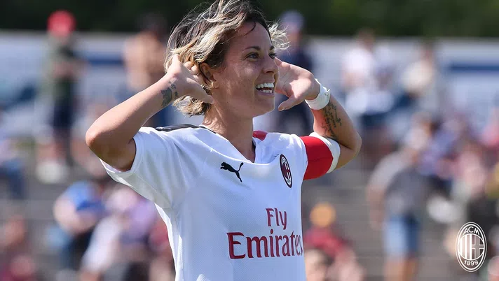 Valentina Giacinti, attaccante del Milan Femminile (credits: Twitter acmilan)