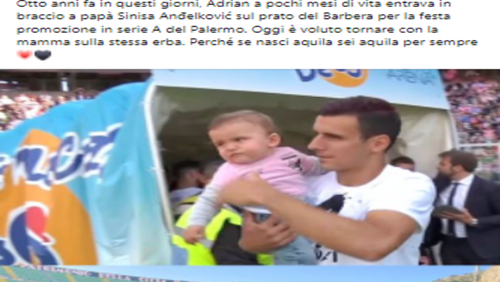 Palermo, il figlio di Andelkovic al “Barbera” dopo otto anni: “Se nasci aquila…”  Palermo