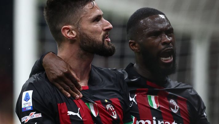 Olivier Giroud e Fikayo Tomori, difensori del Milan (getty images)