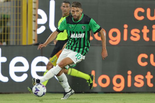 LA SPEZIA, ITALY - AUGUST 27: Domenico Berardi of US Sassuolo in action during the Serie A match between Spezia Calcio and US Sassuolo at Stadio Alberto Picco on August 27, 2022 in La Spezia, Italy. (Photo by Gabriele Maltinti/Getty Images) Sassuolo