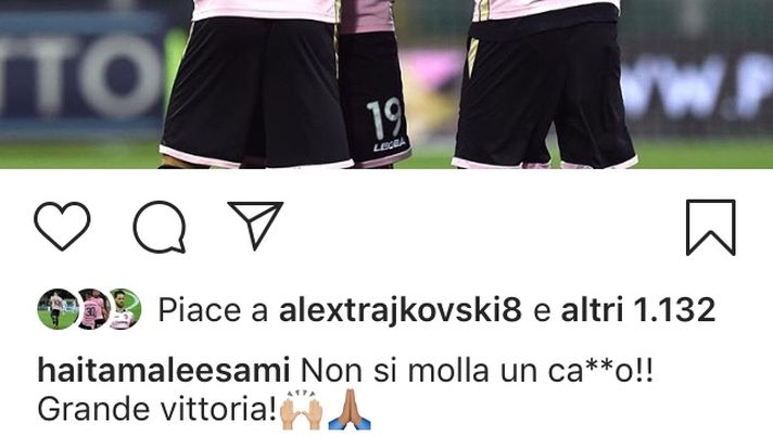 FOTO Palermo-Lecce, Rispoli-Aleesami esultano: “Grande vittoria”. E Nestorovski… FOTO Palermo-Lecce, Rispoli-Aleesami esultano: “Grande vittoria”. E Nestorovski…