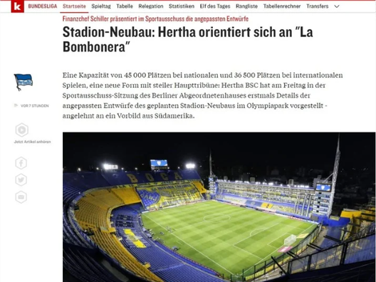 Nuovo stadio come la Bombonera? Ecco il progetto presentato dall’Hertha Berlino- immagine 2
