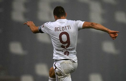 REGGIO NELL'EMILIA, ITALY - OCTOBER 23: Andrea Belotti of Torino FC celebrates after scoring his team second goal during the Serie A match between US Sassuolo and Torino FC at Mapei Stadium - Città del Tricolore on October 23, 2020 in Reggio nell'Emilia, Italy. (Photo by Alessandro Sabattini/Getty Images) REGGIO NELL'EMILIA, ITALY - OCTOBER 23: Andrea Belotti of Torino FC celebrates after scoring his team second goal during the Serie A match between US Sassuolo and Torino FC at Mapei Stadium - Città del Tricolore on October 23, 2020 in Reggio nell'Emilia, Italy. (Photo by Alessandro Sabattini/Getty Images)