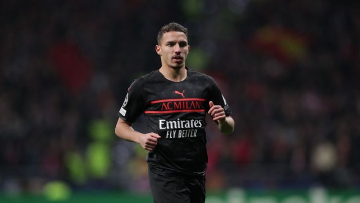 MADRID, SPAIN - NOVEMBER 24: Ismael Bennacer of AC Milan in action during the UEFA Champions League group B match between Atletico Madrid and AC Milan at Wanda Metropolitano on November 24, 2021 in Madrid, Spain. (Photo by Gonzalo Arroyo Moreno/Getty Images) Milan, la Gazzetta: “Le condizioni di Bennacer e Ibrahimovic per la Fiorentina” - immagine 1