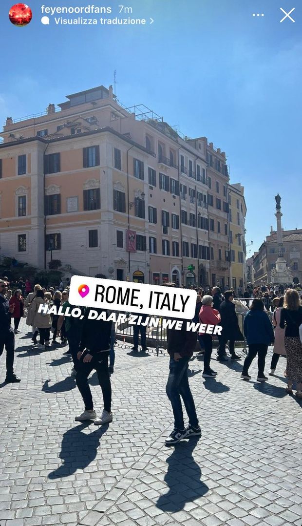 Feyenoord, gli ultras sono arrivati a Piazza di Spagna: “Ci siamo di nuovo”- immagine 3