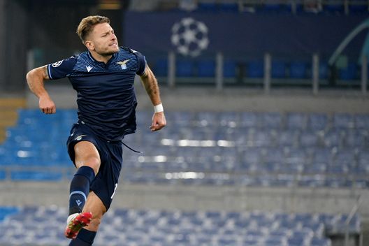 ROME, ITALY - NOVEMBER 24: Ciro Immobile of SS Lazio celebrates a third goal a penalty during the UEFA Champions League Group F stage match between SS Lazio and Zenit St. Petersburg at Stadio Olimpico on November 24, 2020 in Rome, Italy. (Photo by Marco Rosi - SS Lazio/Getty Images) ROME, ITALY - NOVEMBER 24: Ciro Immobile of SS Lazio celebrates a third goal a penalty during the UEFA Champions League Group F stage match between SS Lazio and Zenit St. Petersburg at Stadio Olimpico on November 24, 2020 in Rome, Italy. (Photo by Marco Rosi - SS Lazio/Getty Images)