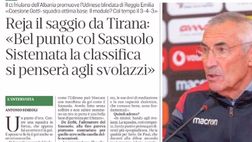 MV: “Reja il saggio da Tirana: «Bel punto col Sassuolo Sistemata la classifica si penserà agli svolazzi»”