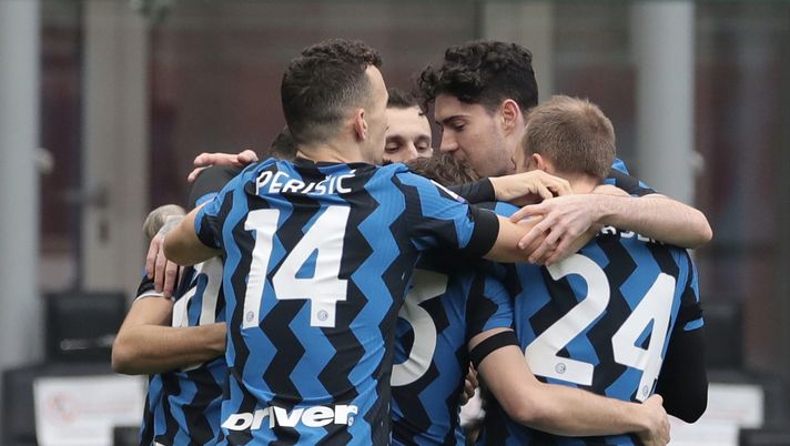L'esultanza dell'Inter per il gol di Lautaro Martínez In Milan-Inter (Serie A 2020-2021) | News (Getty Images) 