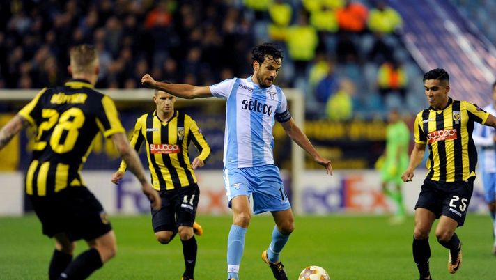 ARNHEM, ARNHEM - SEPTEMBER 14:  Marco Parolo of SS Lazio in action during the UEFA Europa League group K match between Vitesse and SS Lazio at Gelredome on September 14, 2017 in Arnhem, Netherlands.  (Photo by Marco Rosi/Getty Images) 
