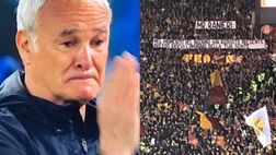 Ranieri, omaggio della Curva Sud. E lui scoppia a piangere