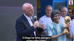 VIDEO FIFA, Infantino omaggia Maradona: “Io interista ma noi tutti amiamo Diego”