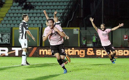  21-10-2013, Siena-Palermo: primo gol decisivo per Belotti in rosanero 