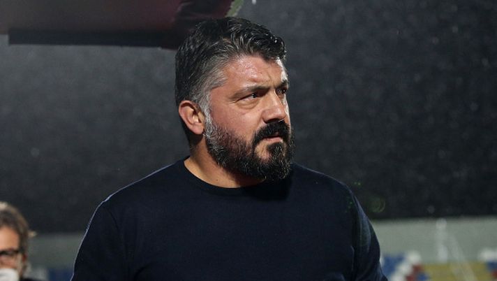 CROTONE, ITALY - DECEMBER 06: Head coach of Napoli Gennaro Gattuso looks on during the Serie A match between FC Crotone and SSC Napoli at Stadio Comunale Ezio Scida on December 06, 2020 in Crotone, Italy. (Photo by Maurizio Lagana/Getty Images) 