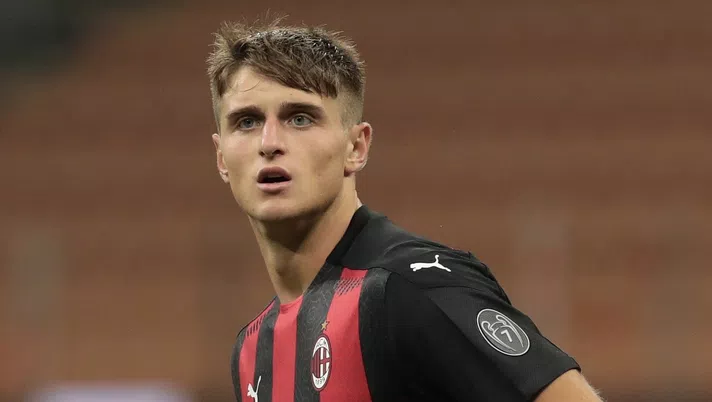 Lorenzo Colombo (attaccante AC Milan) qui in Milan-Bodø/Glimt 3-2 (preliminari Europa League 2020-2021) | AC Milan News (Getty Images)